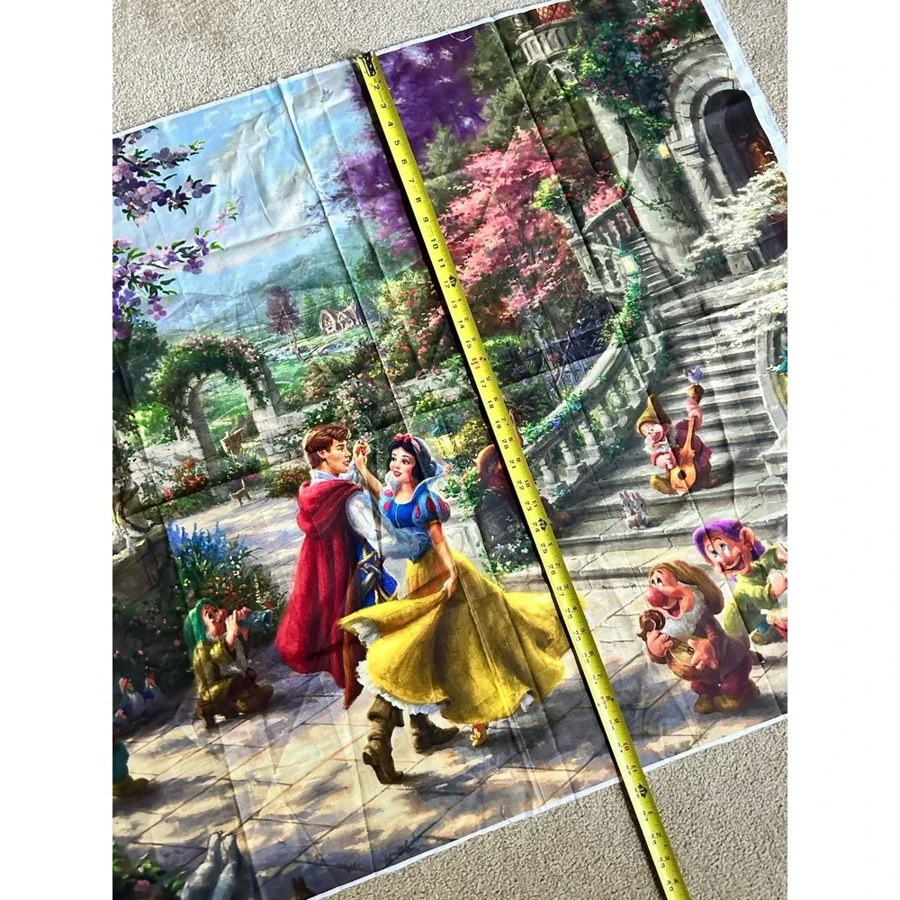 Snow White Dancing In The Sunlight Fabric Panel Disney X Thomas Kinkade Studios